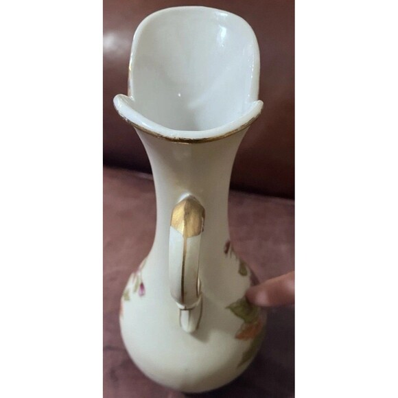 Meissen Porcelain Vase w/ 2 Blue Crossed Arrows Hand Painted. Gold Trim - Picture 4 of 16